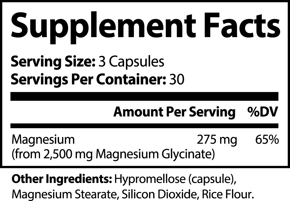 Magnesium Glycinate, 90 Caps, 275mg Per Serving - Opt1mum