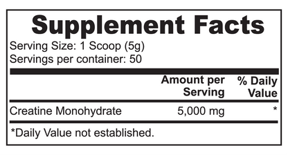 Creatine Monohydrate, 50 Servnings, 250g - Opt1mum