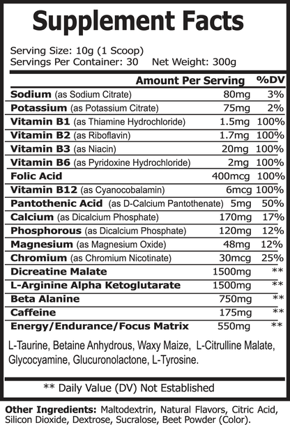 Nitric Shock Pre-Workout, Honeydew Watermelon Flavour - Opt1mum