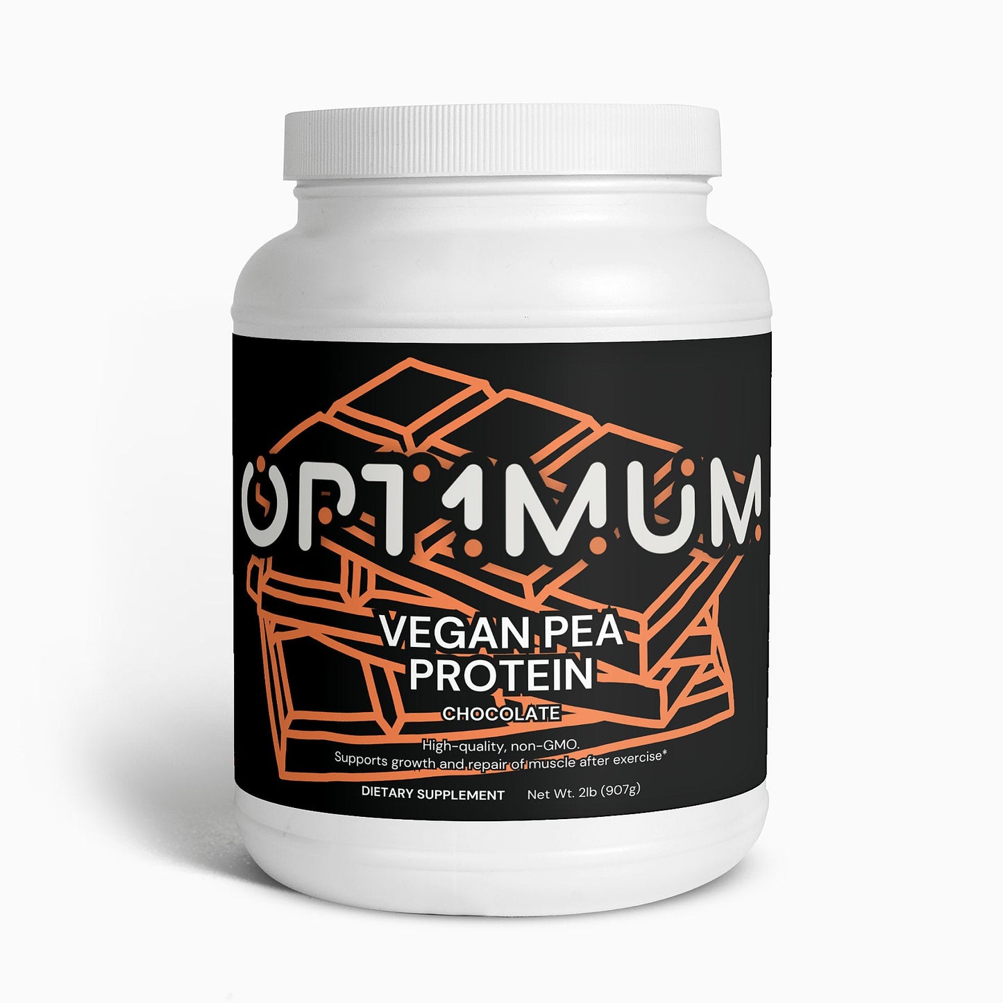 Vegan Pea Protein, Chocolate Flavour, 907g - Opt1mum